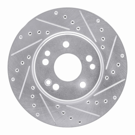 Dynamic Friction Co DFC Brake Rotor - Drilled and Slotted - Silver 631-63019R