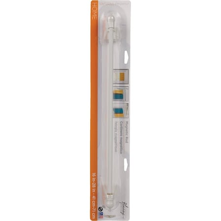 Kenney Mfg 16'' To 28'' 7/16'' Petite Magnetic Cafe Rod White KN40344V1
