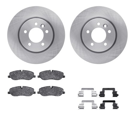 Dynamic Friction Co DFC Rotors with EURO 5000 Ceramic Brake Pads includes Hardware 6612-11047