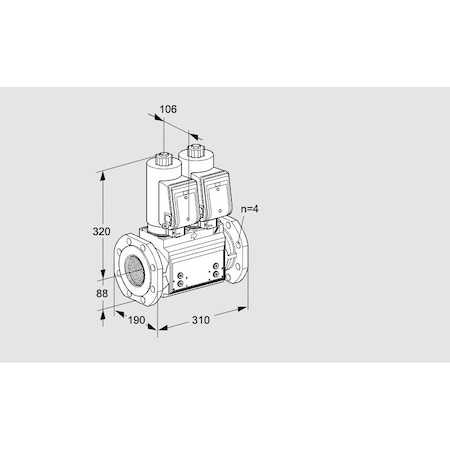Honeywell Kromschroder VLV, DBL SOLND, 3 ANSI FLG, VCS7T80A05NNQG KS88204997