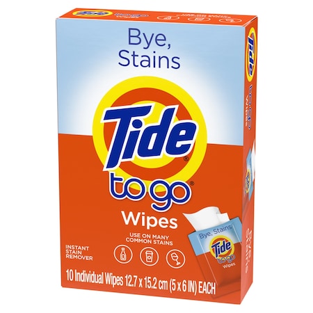 Tide Tide To Go No Scent Stain Remover 10 wipes Wipes 8.14521E+11