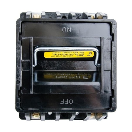 Eaton Bussmann series 15149 fused pullout switch, 600V 0-30A 200 kAIC, Fusible, Dead Front, 2 pole 15149-2