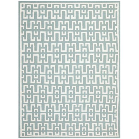 Safavieh Dhurries Large Rectangle Area RugSeafoam & Ivory 9 x 12 ft. DHU621A-9