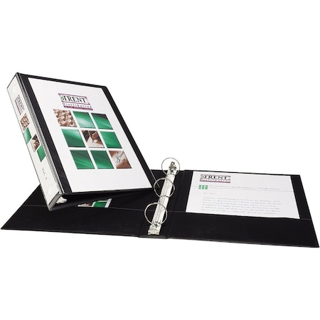 Zoro Select 1-1/2" Round Economy Binder, Black, 11 x 8.5 AVE05725