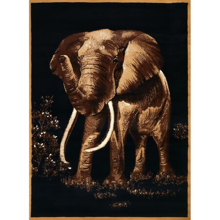 United Weavers 5 ft. 3 in. x 7 ft. 2 in. Legends Elephant Area RugMulticolor 910 04650 58