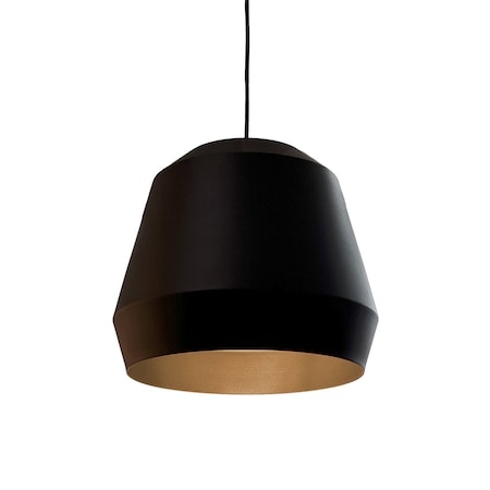 Afx Bronx Medium Base Pendant - 14in Dia. - Black BRXP14MBBKGD