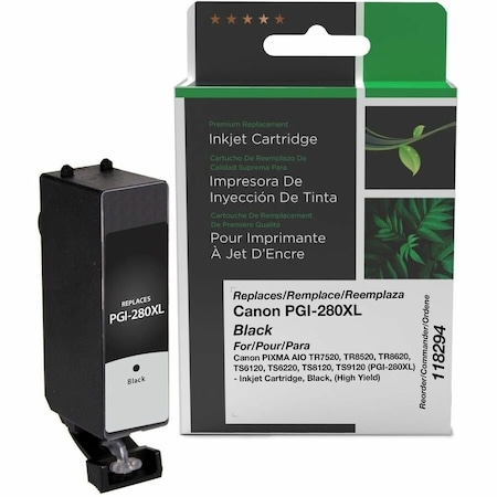 Cig Clover Imaging Remanufactured High Yield Black Ink Cartridge for Canon PGI-280XL 118294