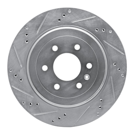 Dynamic Friction Co DFC Brake Rotor - Drilled and Slotted - Silver 631-46044L