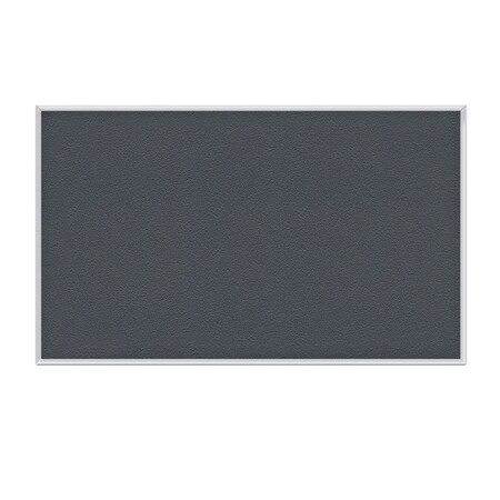 Ghent Fabric Bulletin Board, Satin Aluminum Frame, 4'Hx12'W Gray AT412F91