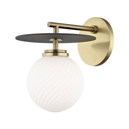 Mitzi Ellis 1 Light Wall Sconce 7 In. Aged Brass/Black H200101-AGB/BK