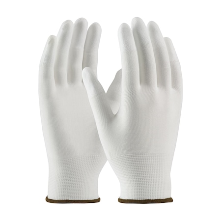 Cleanteam Seamless Knit Nylon Clean Environment Glove w/Polyurethane Coated Smooth Grip on Fingertips, 12PK 11929