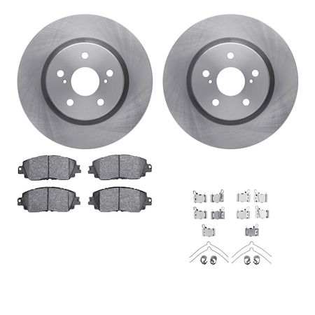 Dynamic Friction Co DFC Brake Rotor with 5000 Brake Pads and Hardware Kit 6512-76710