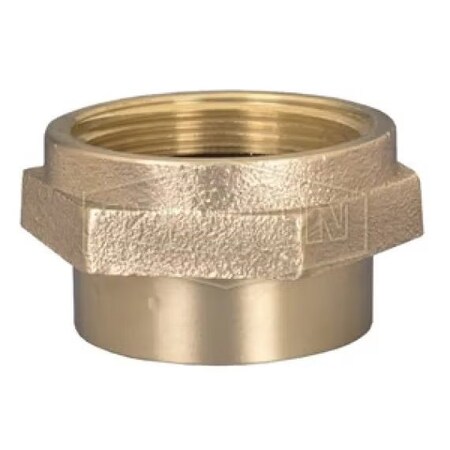 Dixon Double Hex Female Nipple, 1-1/2 in, Brass, Female NST NH, Domestic FFH15F15F