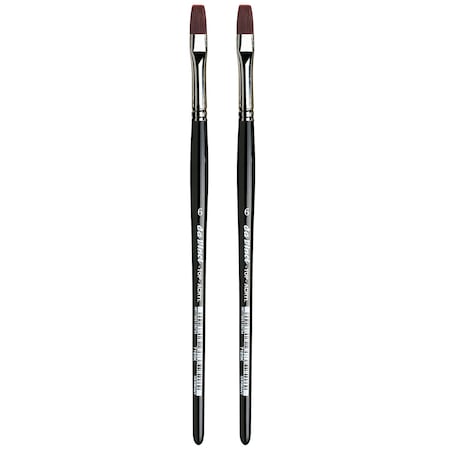 Da Vinci TOP-ACRYL Bright Red-Brown Brush, Synthetic, Acrylic & Oil, Flat, Series 7185K, Size 6, 2PK VA-7185K_6