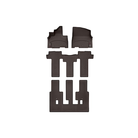 Weathertech Cocoa, Front, rear, and rear Floorliners 471672-1-2-5
