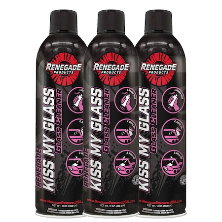 Renegade Products Usa Renegade Kiss My Glass Aerosol Glass Cleaner 13 Oz., 3PK LFGRPARKMG13OZ-3PAK