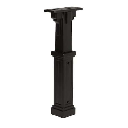 Architectural Mailboxes Grand Haven Plastic Mailbox Post (Match w/T4 Plastic) Black GHP00BAM