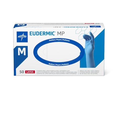 Medline Eudermic MP High-Risk Powder-Free Latex Exam Gloves, 500PK 485602