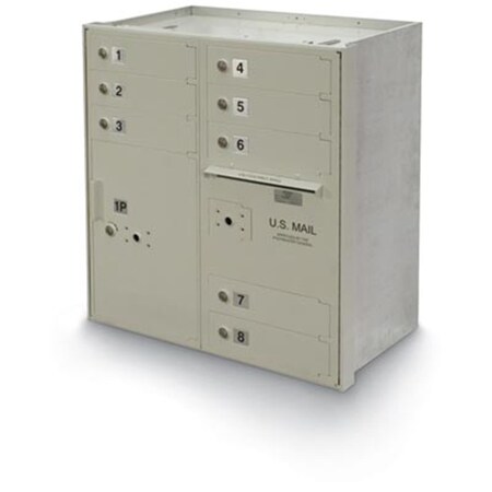 Postal Products Unlimited 8-Door Mailbox with Parcel Locker 4C High Security, 190 N1027865