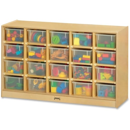 Jonti-Craft 20 Cubbie-Tray Mobile Storage, with Clear Trays 04210JC