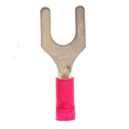 Hillsdale Terminal Fork Terminal, 1/4 in Stud Size, 18 AWG, 600 V, Nylon Insulated, 500 PK 30075