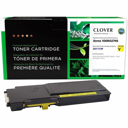 Clover Imaging Group Remanufactured Yellow Toner Cartridge for Xerox 106R02746 201113P