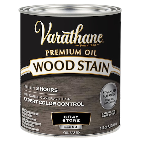 Varathane Premium Wood Stain, Oil Based, Gray Stone, 1 Quart 381114