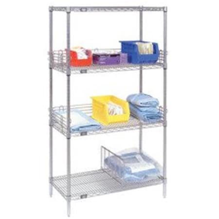 Tosafos Electroplating Starter Shelf Unit - Poly-Z-Brite - 24 x 24 x 86 in. TO3097319