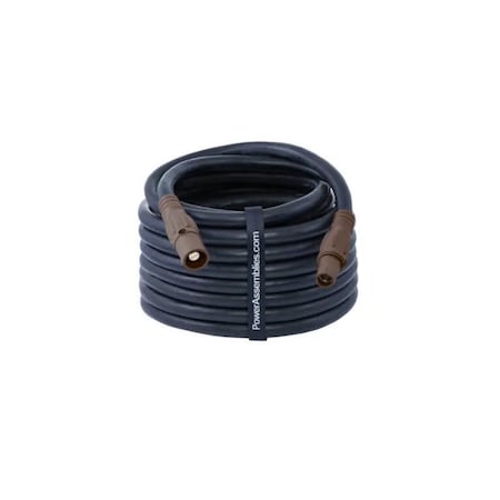 Power Assemblies Type W Extension 400A 4/0 AWG Series 16 Male to Female Camlock 25 Ft, Brown 40TW16025MFH