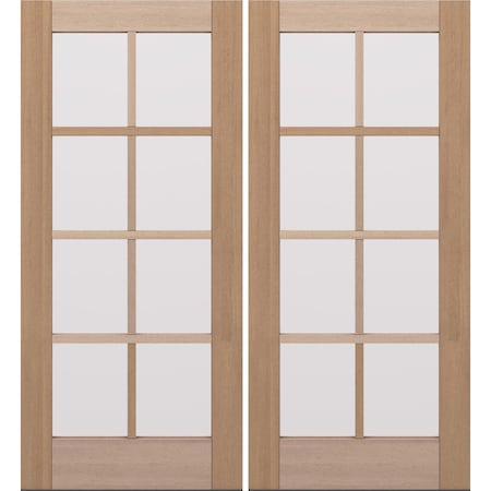 Doornmore G108, 74.5" x 82" ( 2x36" Door) Right Hand, Mahogany SDL 8 Lite Exterior Door G108-SW-3680_2_RI