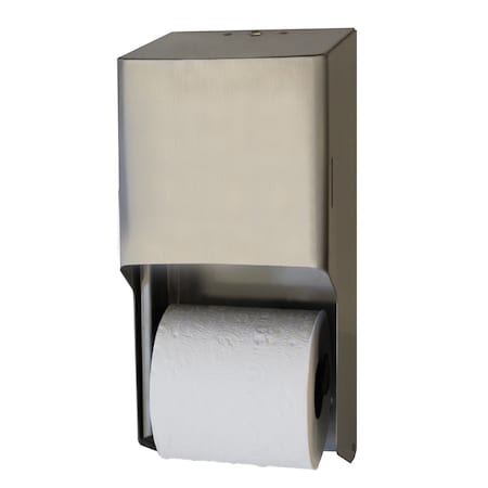 Hapco Elmar Standard Two Roll Tissue Dispenser, Stainless Steel RD032509