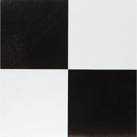 Home Impressions Checkerboard Tile 12''x12'' Vinyl Floor Tile, 45 Sq. Ft./Box KD0801