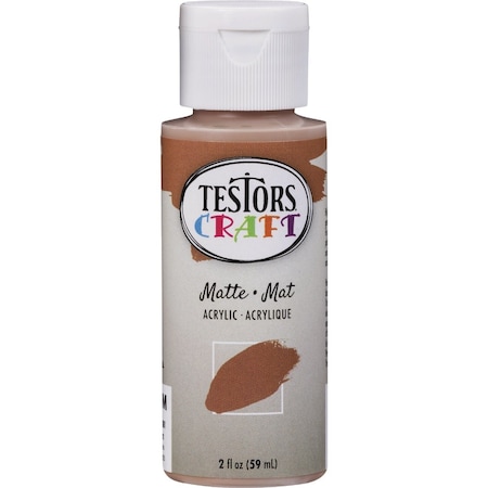 Testors Craft 2 Oz. Matte Coffee Acrylic Paint 297843