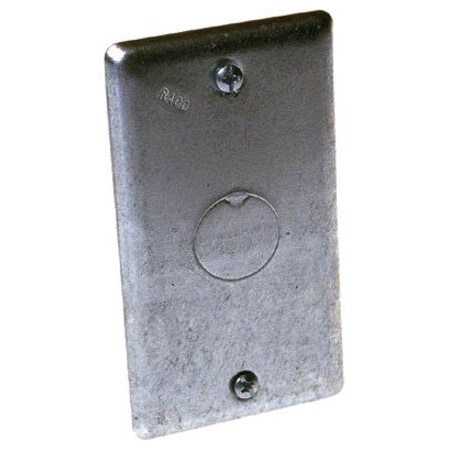 Hubbell-Raco Cover, Outlet Box Type, 1 Gang, Steel 861