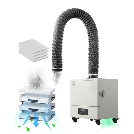 Vevor Solder Fume Extractor 459 m cu/h 280W Brushless Motor 4-Stage Filters & 10 Speeds DX2000II