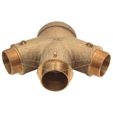 Dixon The Right Connection 26-295 3-Way Roof Connection Back Outlet, 6 x 3 2-1/2 in, FNPT x MNST, Cast B FR3C6025F