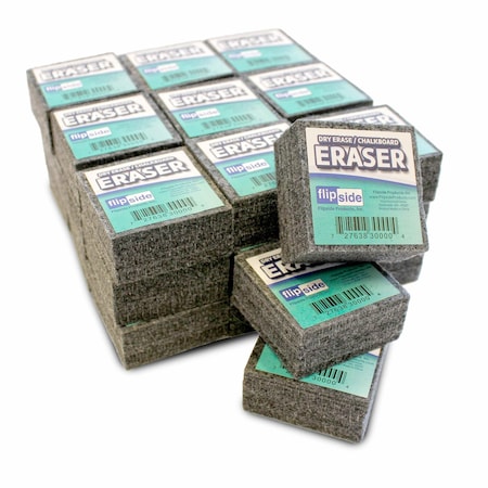Flipside Dry Erase/Chalkboard Student Eraser Class, 30PK 30309
