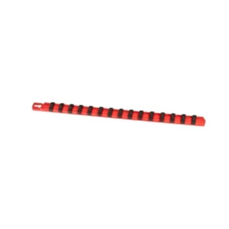 Ernst Manufacturing 18 in. Socket Organizer with 0.25 in. TwistLock Clips, Red ERN8400