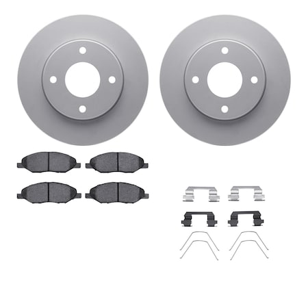 Dynamic Friction Co DFC GEOSPEC Coated Rotors with 5000 Brake Pads - Ceramic and Hardware 4512-67115