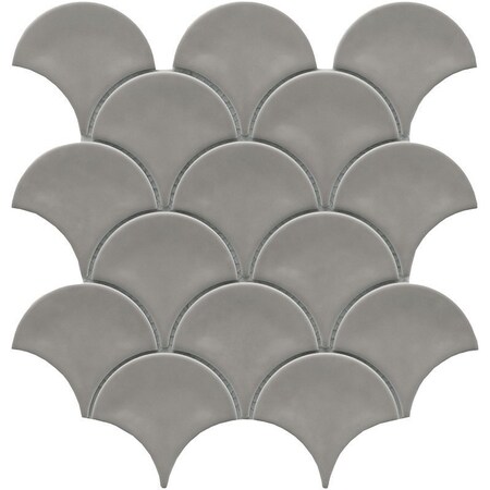 Emser Tile Reward Series Porcelain Mosaic Tile, 11 in L Tile, 10 in W Tile, Pressed Edge, Fan Pattern, 10PK F27REWADO1011MFN