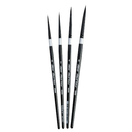 Silver Brush Black Velvet Small Round Brushes, 4-Piece Set BV-3054