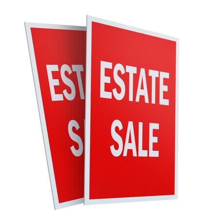 Signmission Estate Sale, Plastic Signs Only 24 Inch x 36 Inch, Corrugated Plastic, 2PK CSB-2436-2PACK-Estate Sale