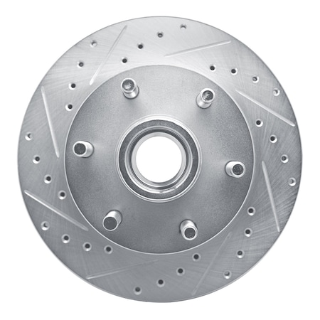 Dynamic Friction Co DFC Brake Rotor - Drilled and Slotted - Silver 631-48031L