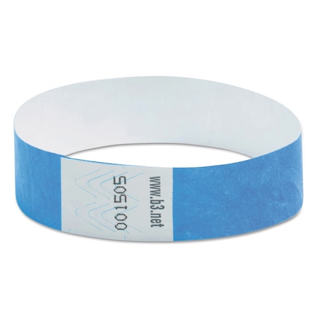 Sicurix Security Wristbands, Sequentially Numbered, 10in x 0.75in, Blue, 100PK 85030
