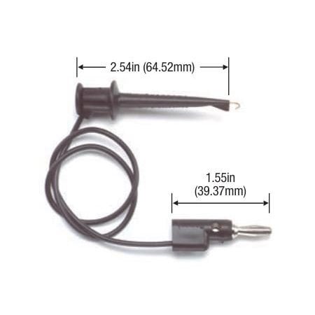 Pomona Electronics Banana Plug Patch Cord, 24", Black, 300V 3782-24-0