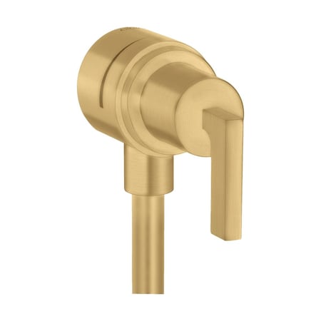 Axor Citterio Wall Outlet with Check Valves and Volume Control, Lever-Handle in Brushed Gold Optic 39882251