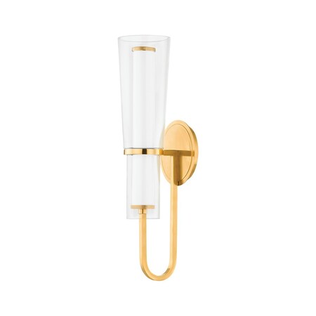 Hudson Valley Lighting Vancouver 1 Light Wall Sconce 5.5 In. Aged Brass 4220-AGB