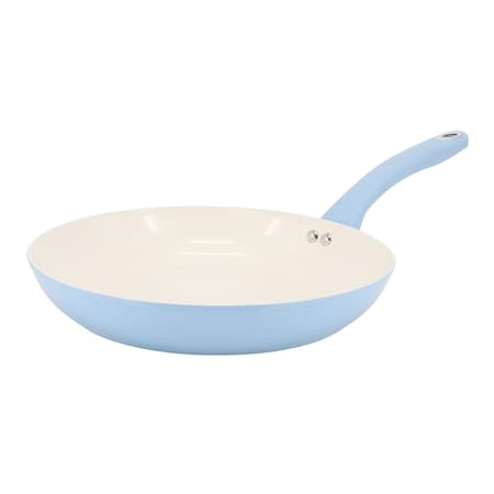 Martha Stewart Everyday Rexford 9.5 Inch Ceramic Nonstick Aluminum Frying Pan in Soft Blue 141007.01
