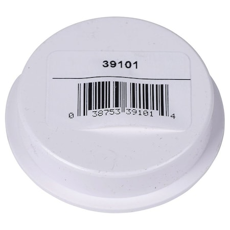 Oatey Knock-Out Test Cap with Barcode, 2 in Connection, ABS, White 39101