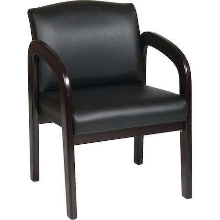 Office Star Collection: WD Visitors Chair, Black Seat, Black Back, 23" W 25-1/2" L 33-1/2" H, Fixed, Fabric Seat WD388-U6